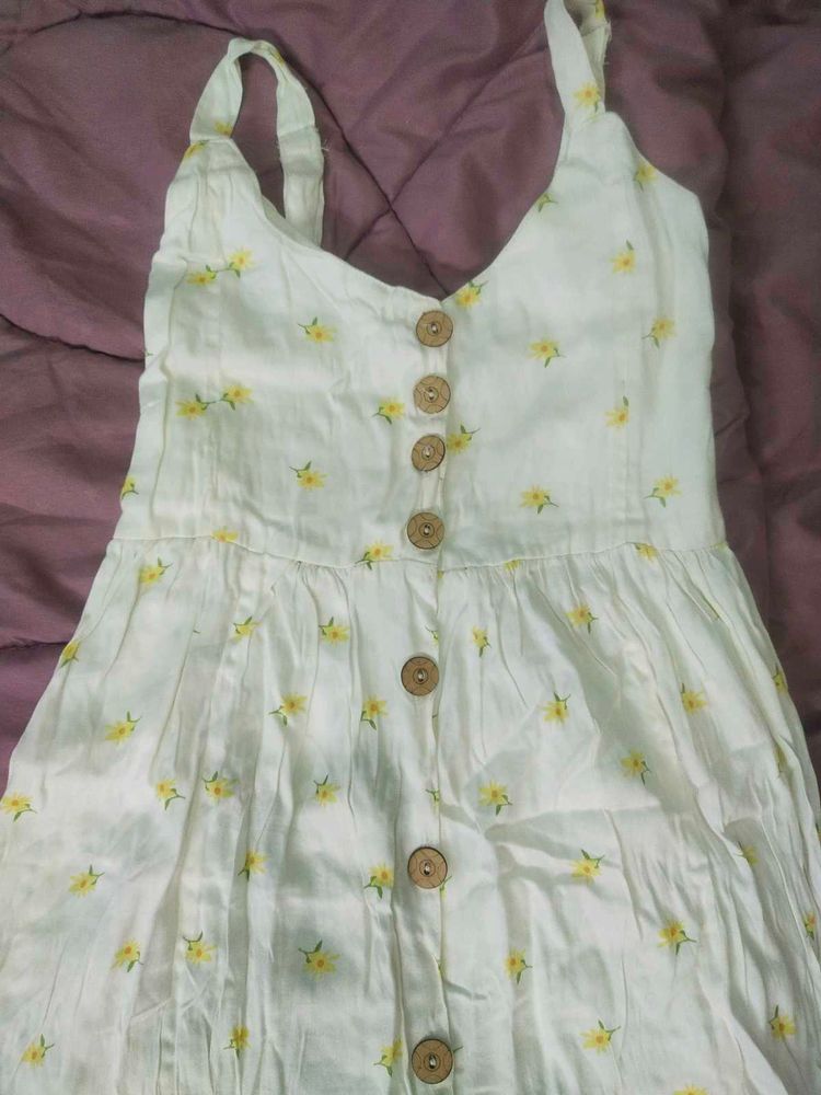 Floral Sundress with Buttons