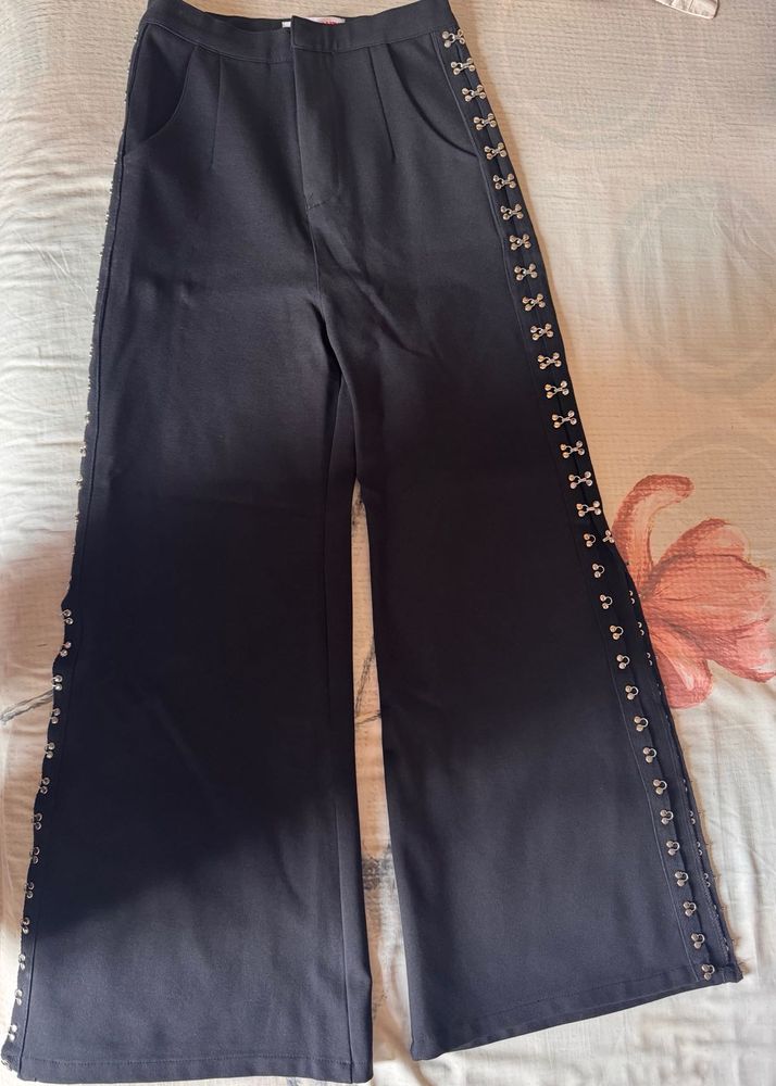 Wide Leg Pants with Accents