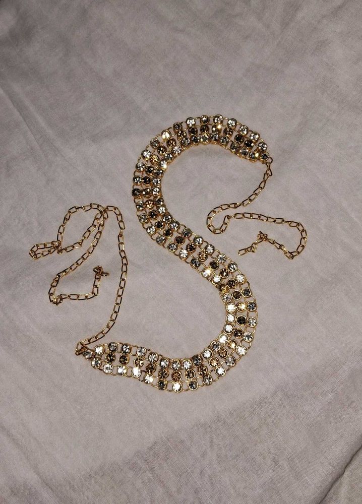 Rhinestone Gold Belt