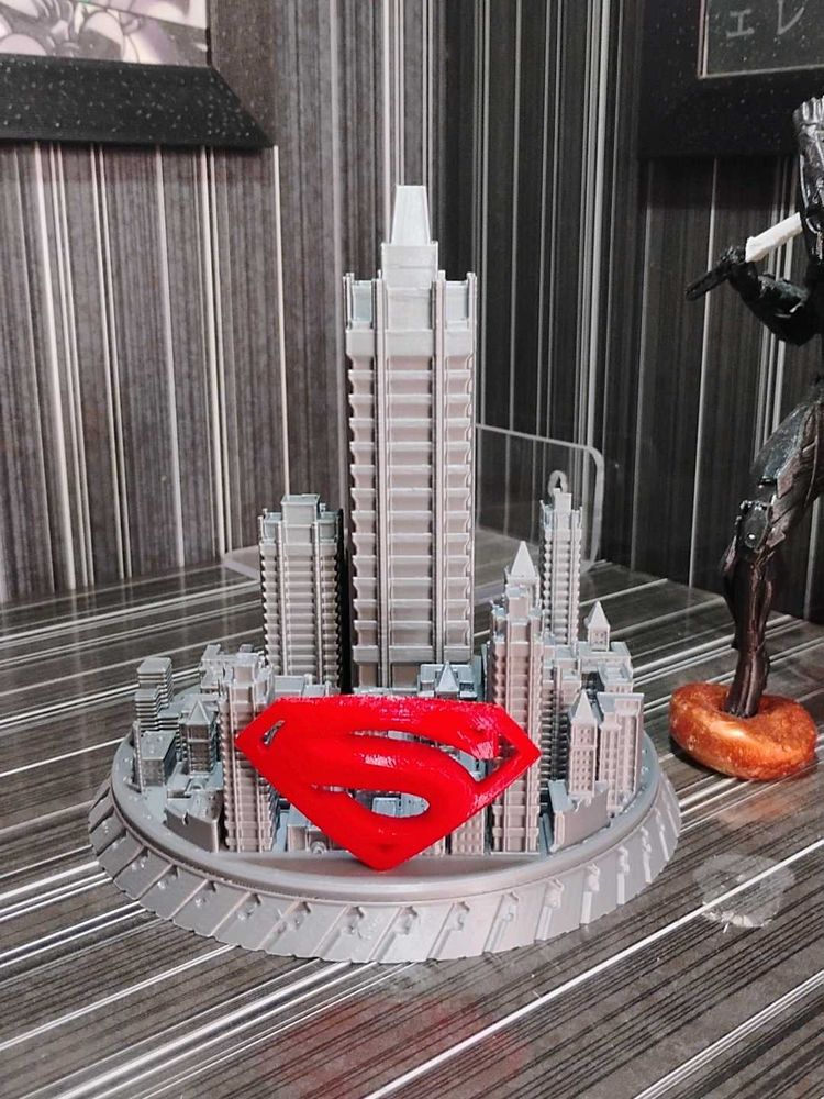 Superman Metropolis Diorama 3d printed