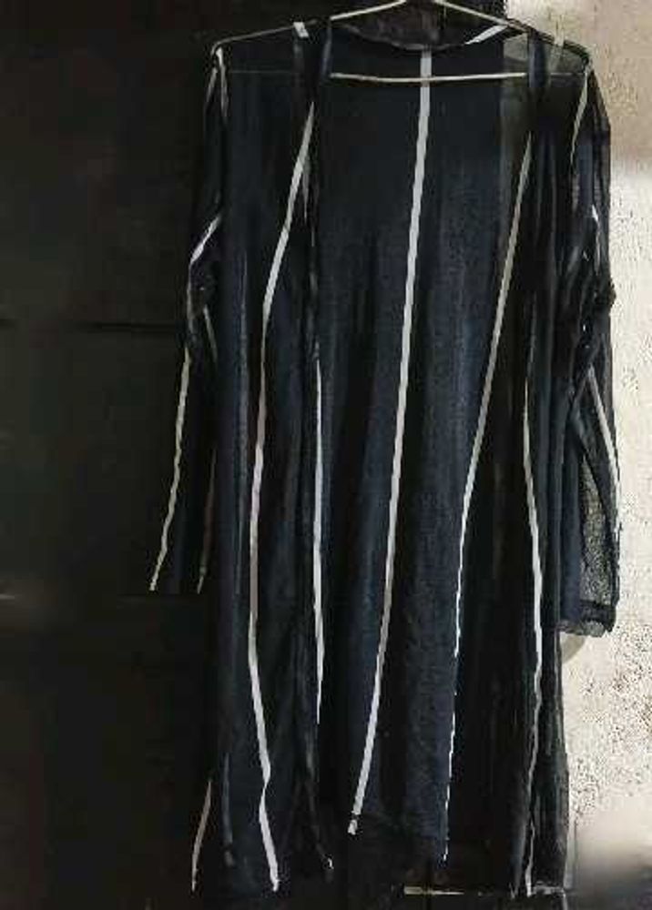 Striped Sheer Cover-Up