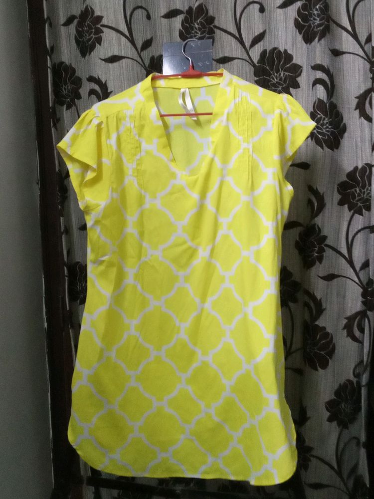 Yellow Top Kaftan Form Dressberry