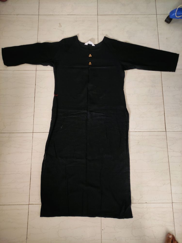 Plain Black Kurti