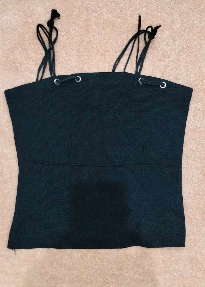 Black Tie Strap Top