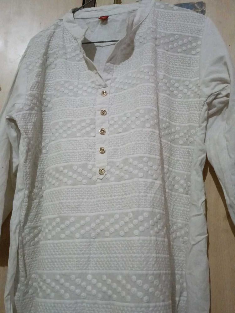 White Embroidered Tunic