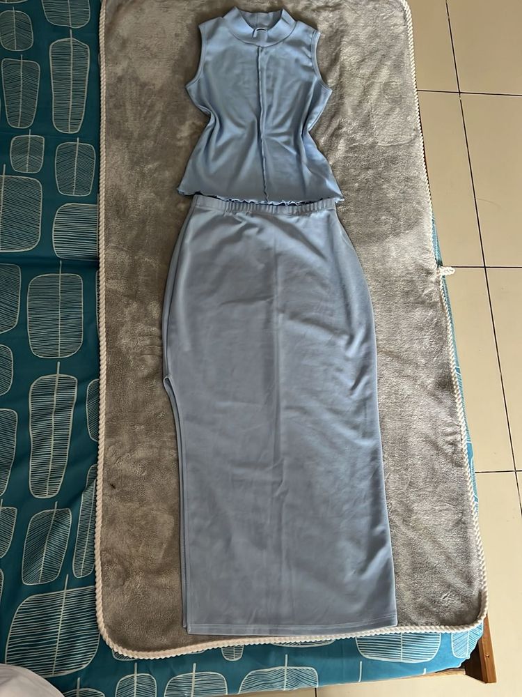 Blue Classy Two-Piece Set