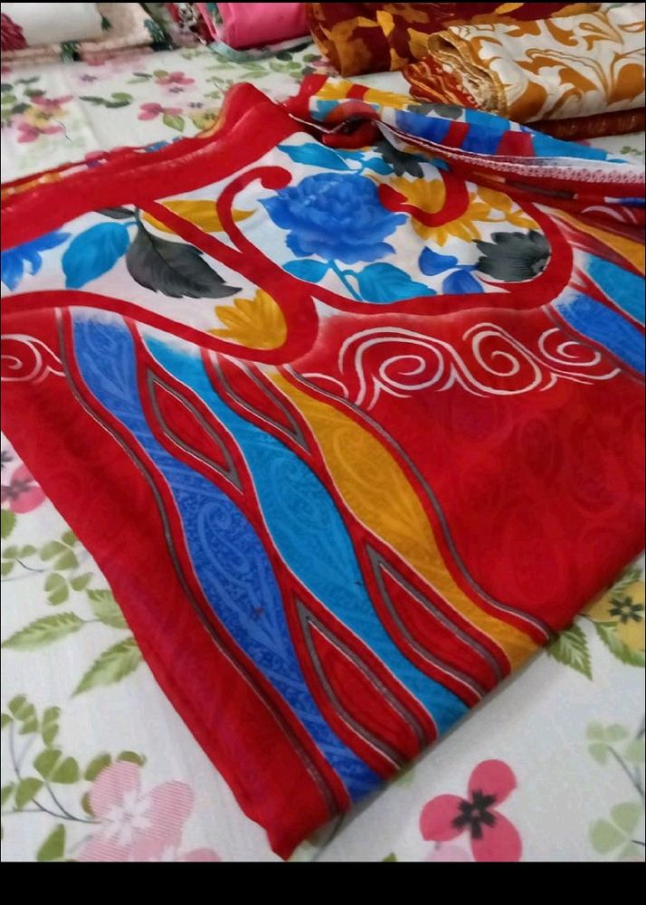 Brand new Minu Jorjette Saree with fall n pico done