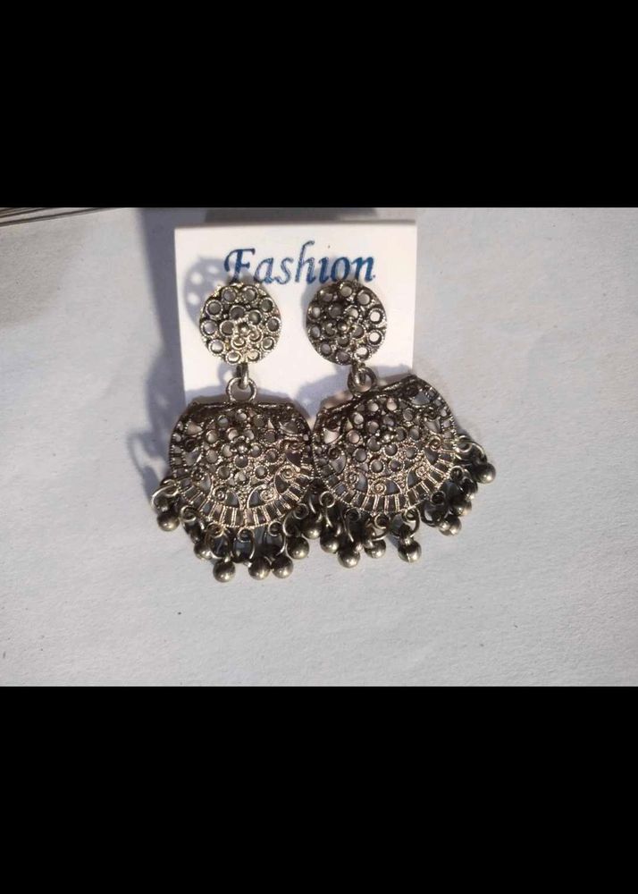 Oxidised Silver Earrings
