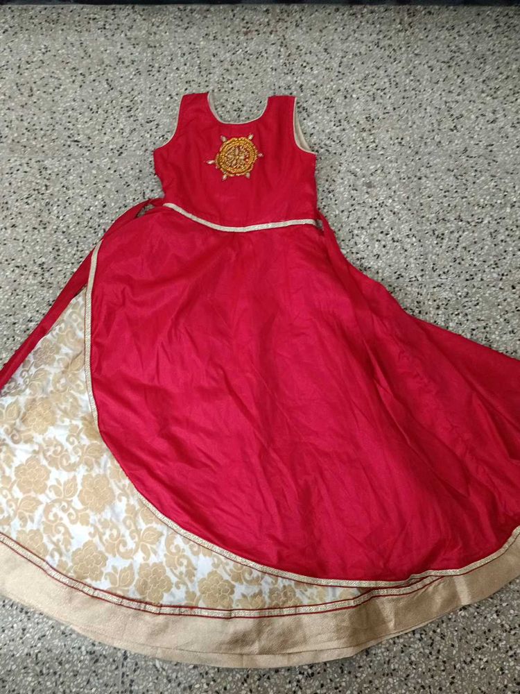 New Kids Frock With Sleeve Fabric