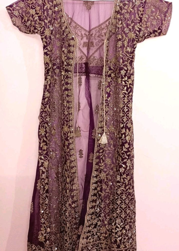 Transparent Ethnic Net Jacket Overcoat Kurti Shrug
