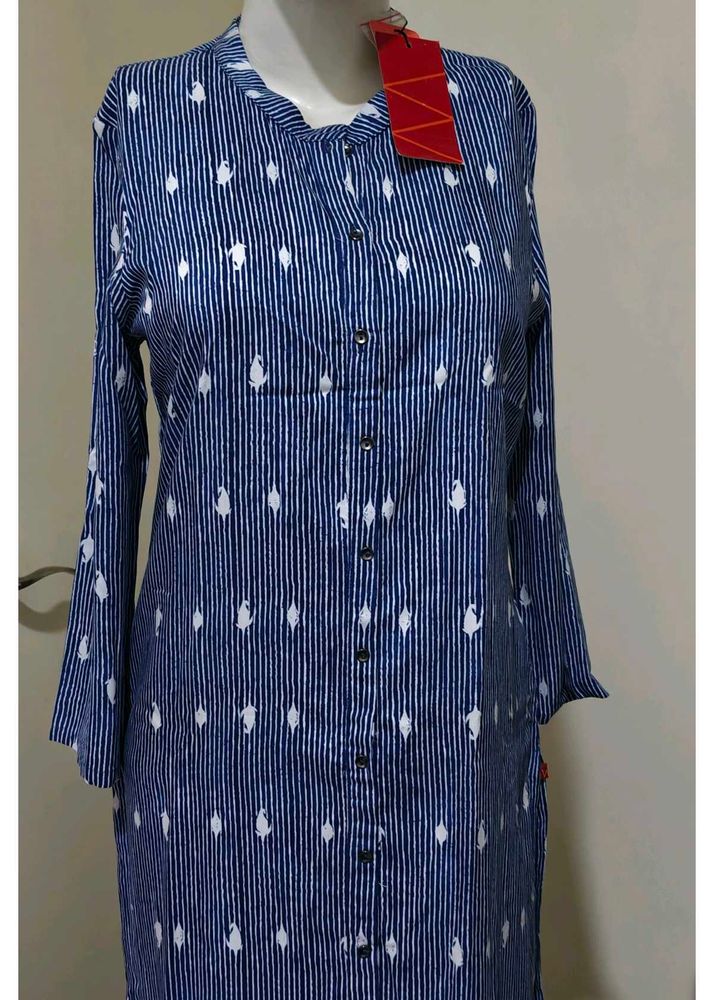 Striped Blue Kurta