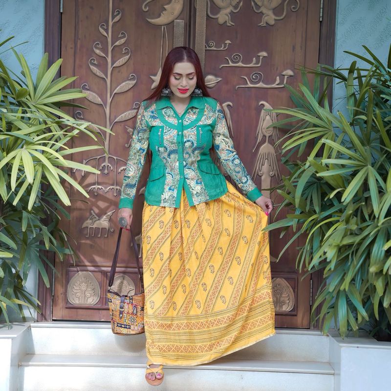 Ethnic cotton skirt