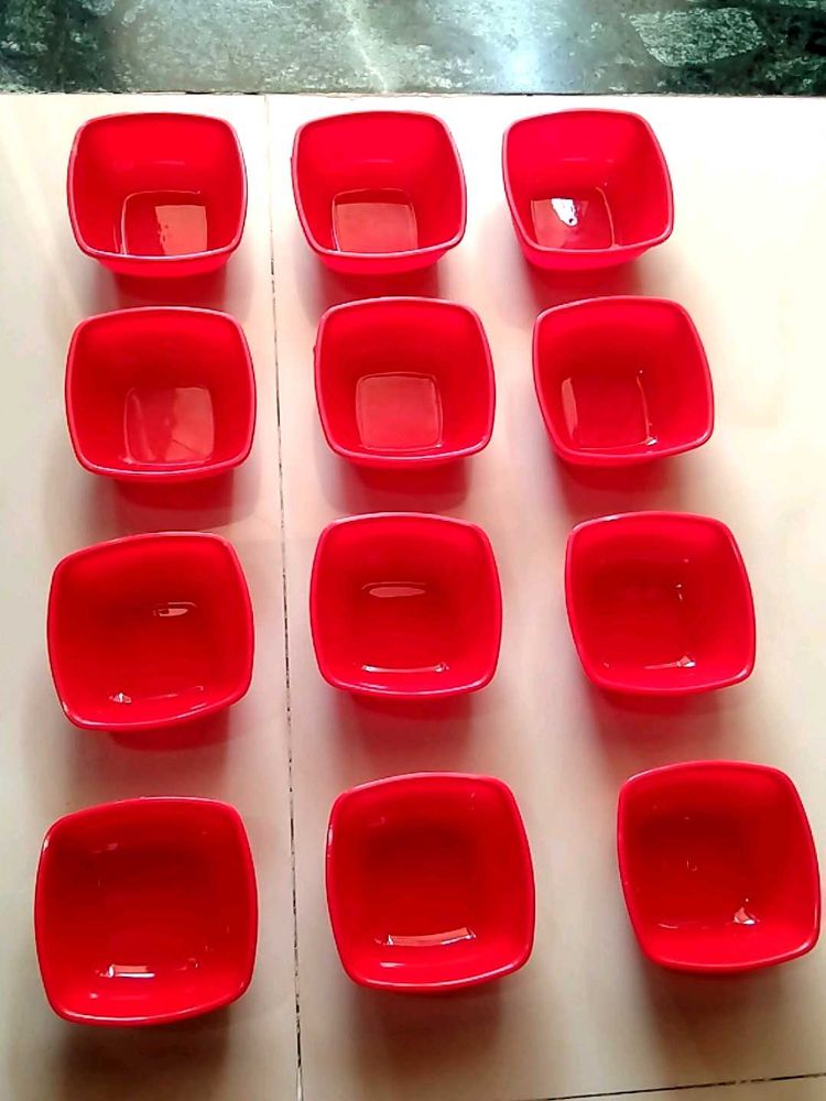 ❤️Red Serving Bowls (Set of 12)