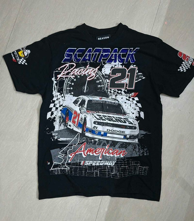 Streetwear Racing Graphic Oversized Tshirt