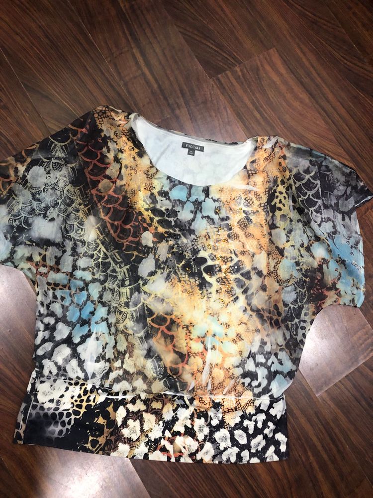 ROZ ALI Stylish Animal Print Top