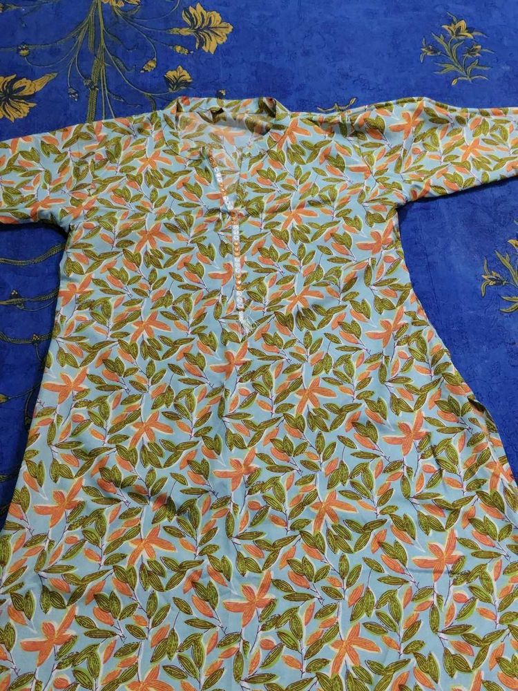 Leaf Print Kurti