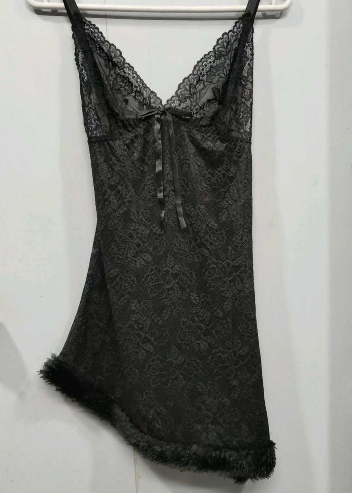 Lace Cami Slip Dress With Robe