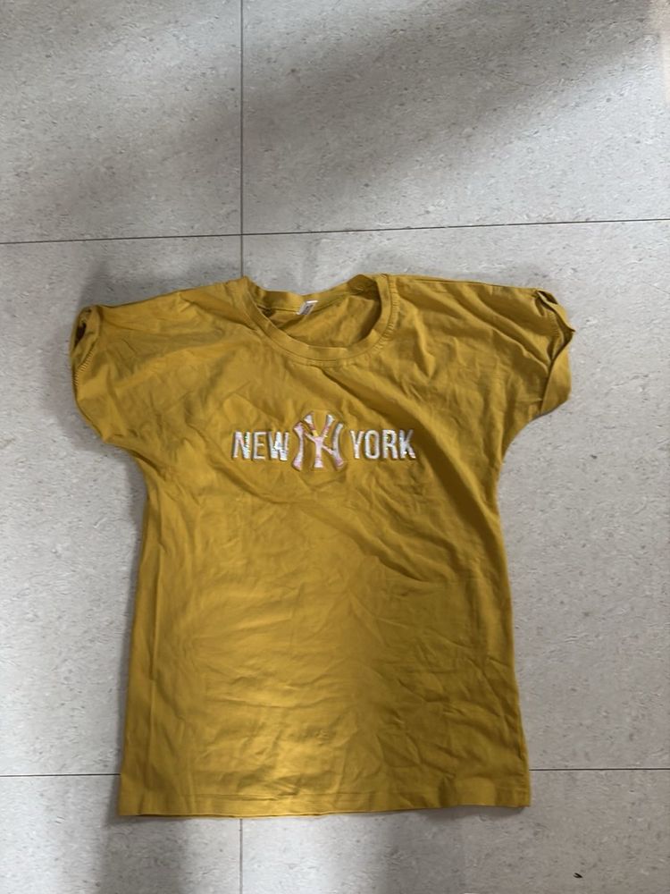 Yellow 'New York' Graphic Tee