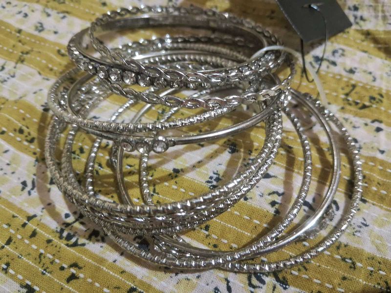 Silver Bangle Set