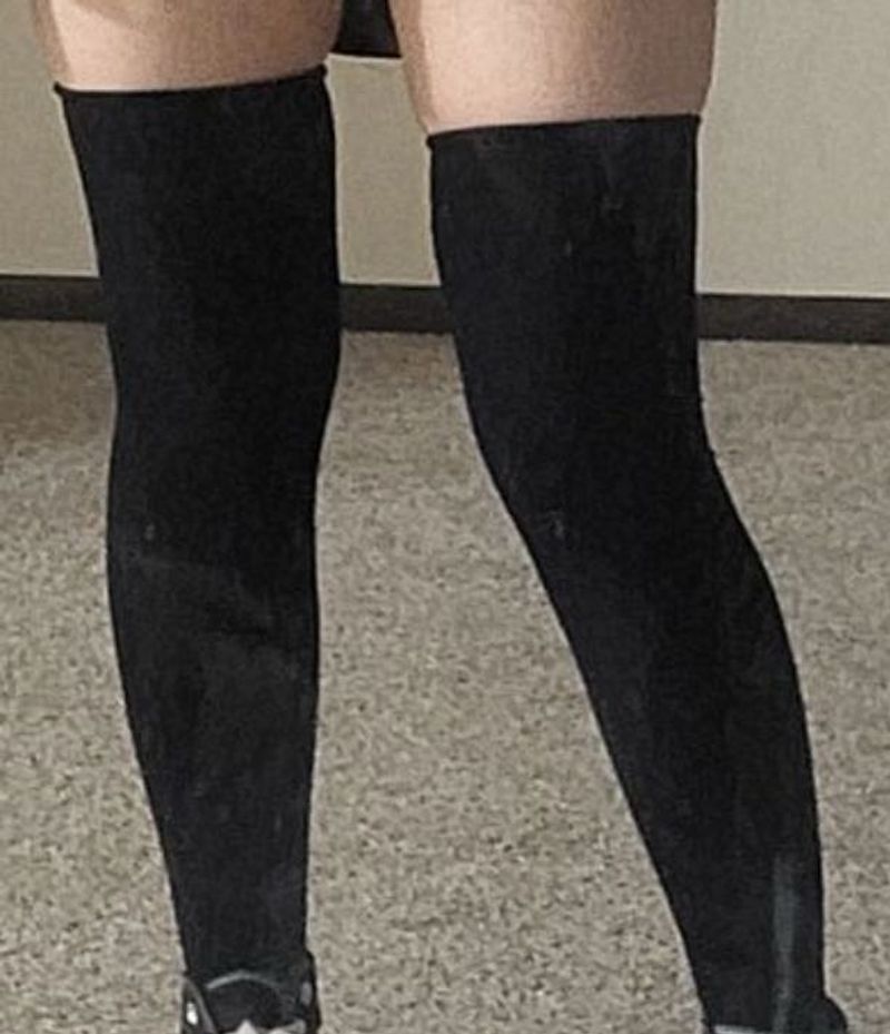 Black Thigh High Socks