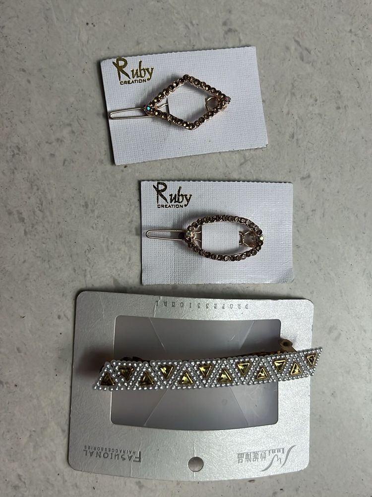 Pack Of 3 Hair Clips