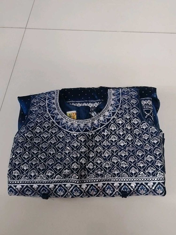 Blue Kids Kurti Set ..