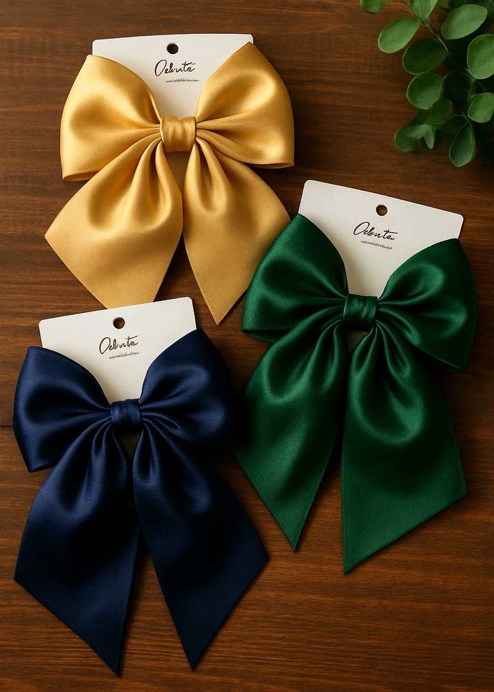 Satin Bow Hair Clips - Elegant &amp; Chic
