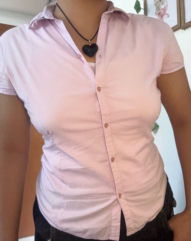 Pink short sleeve top