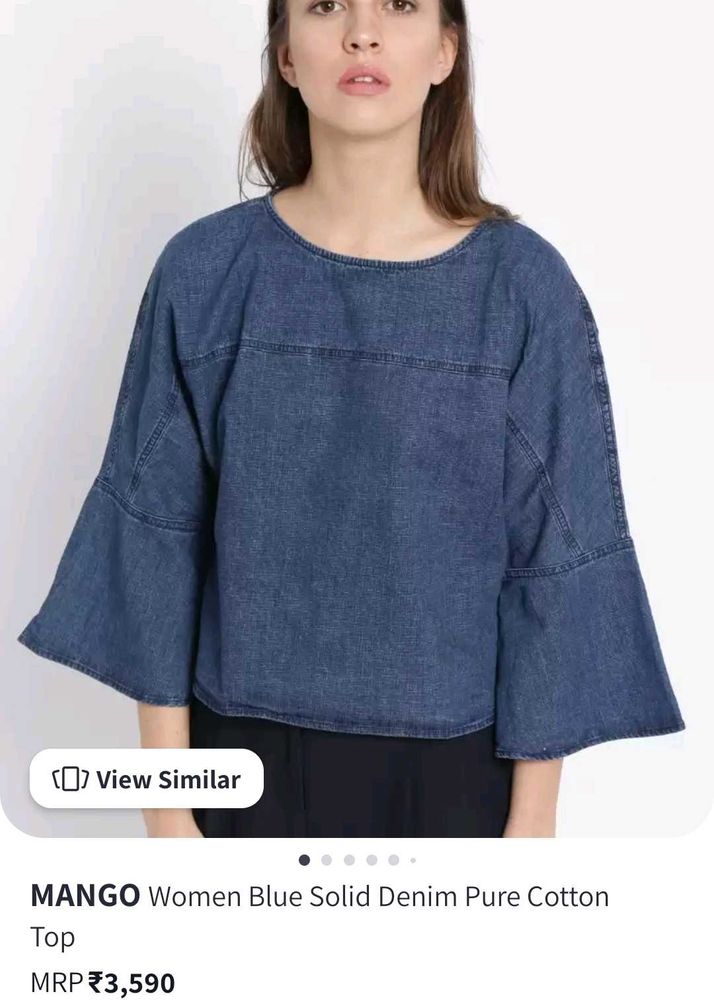 Mango Denim Top