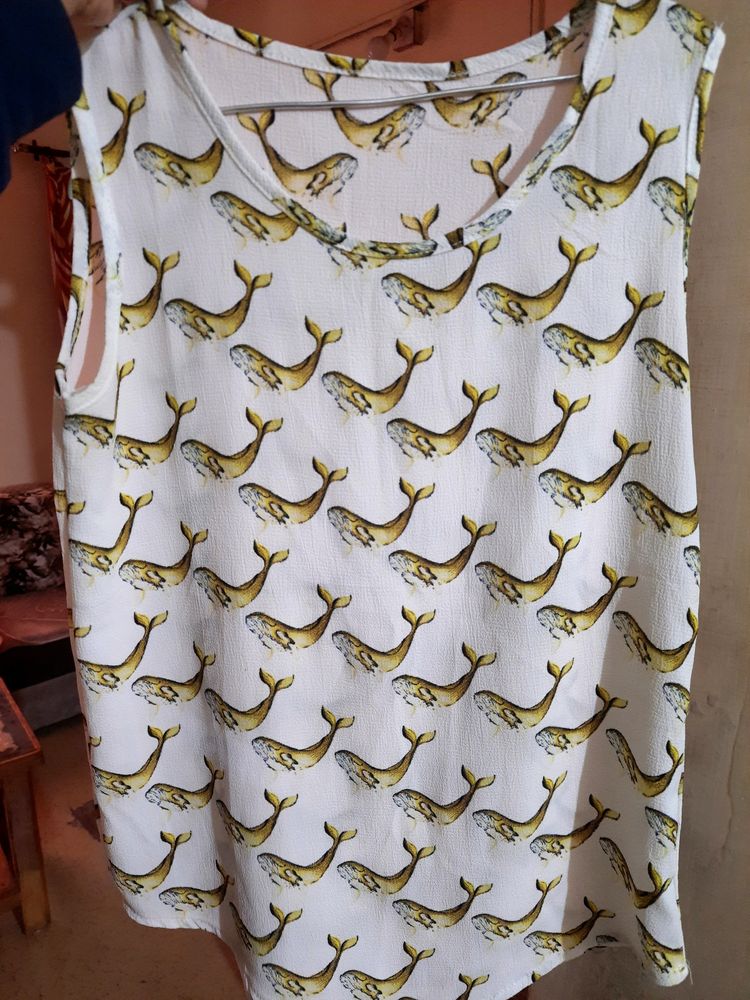White Sleeveless Top