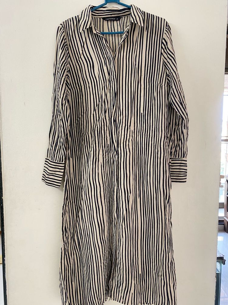 Striped Shirt Dress