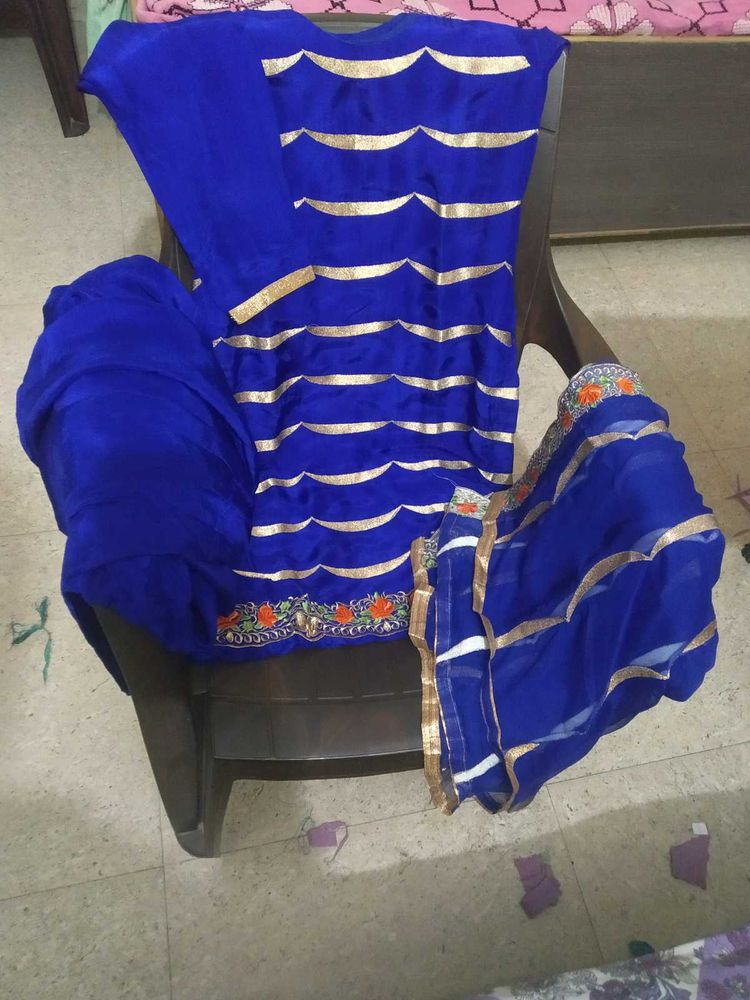 Elegant Blue Kurta Set salwar