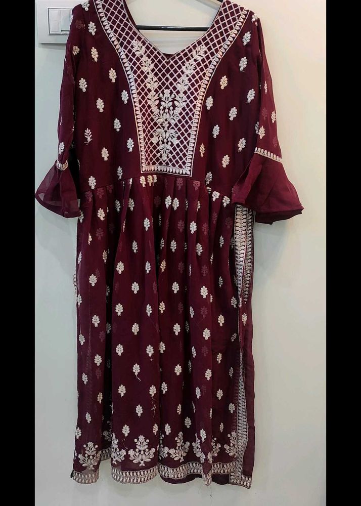 🔥😍Trending Nayra Cut Kurta With Plaazo, Duptta🔥