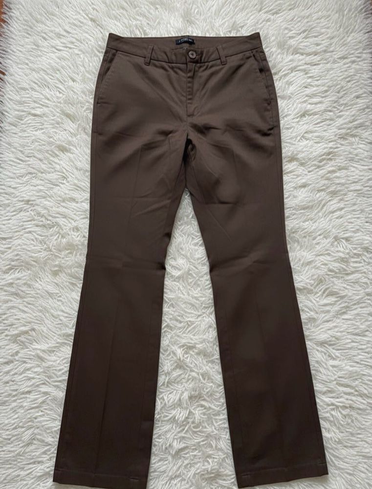 brown bootcut jeans