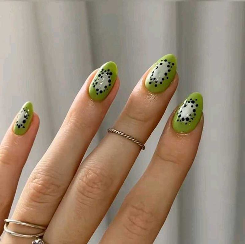 🥝 Kiwi And Dragon Food Handmade Press Ons 💅