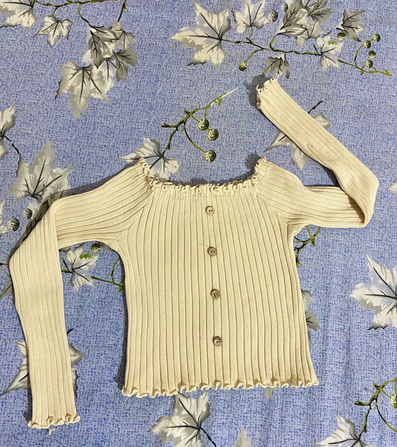 Stretchable Women Offshoulder Tops Size:S