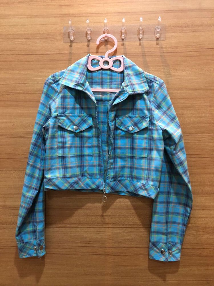 Plaid Cropped Jacket