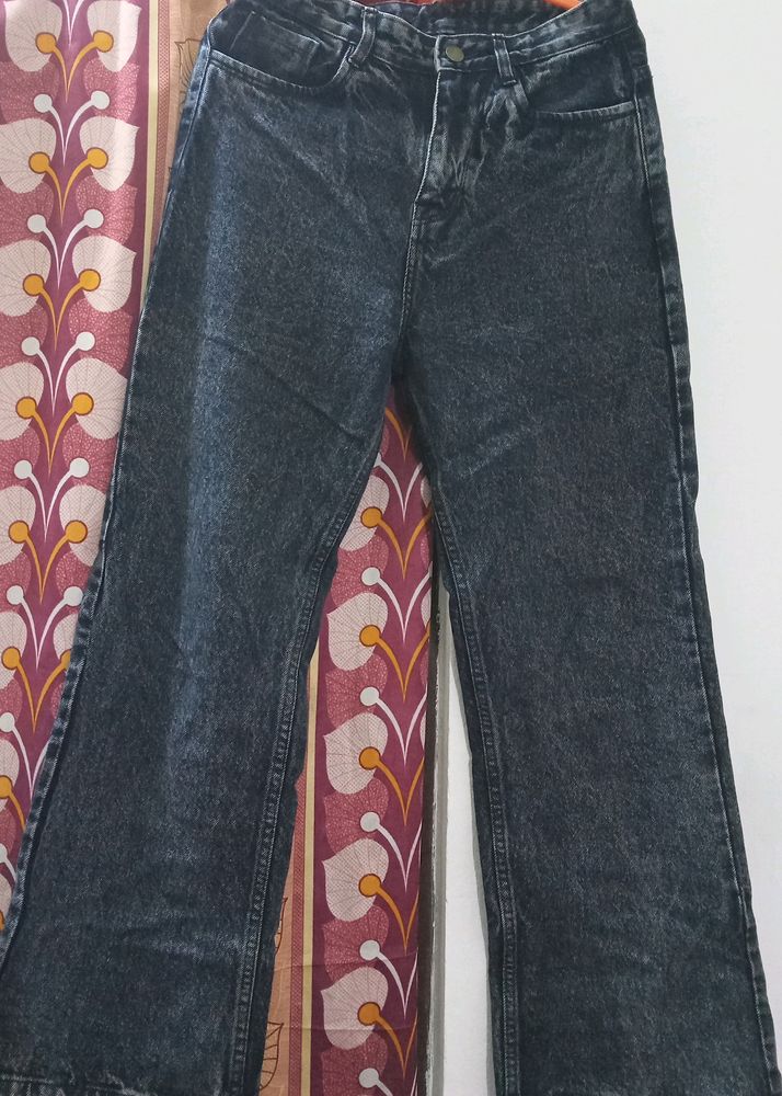 Greyish Black High Waisted Mom&#39;s Jean
