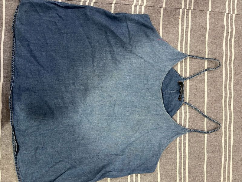 Denim Sleeveless Top