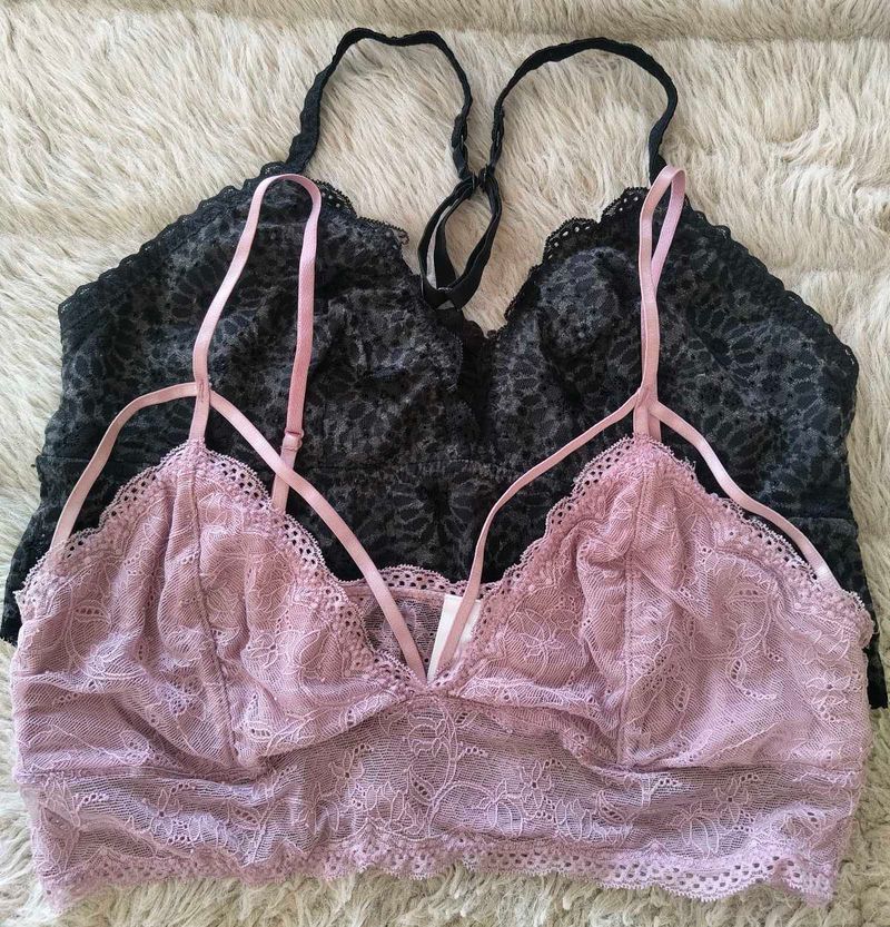 2bralette Aerie(AmericanEagle)&amp;DustyRoseLace