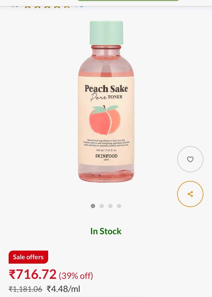 Peach Sake Pore Toner