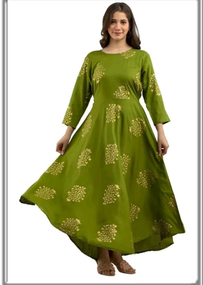 Elegant Green A-line Kurta