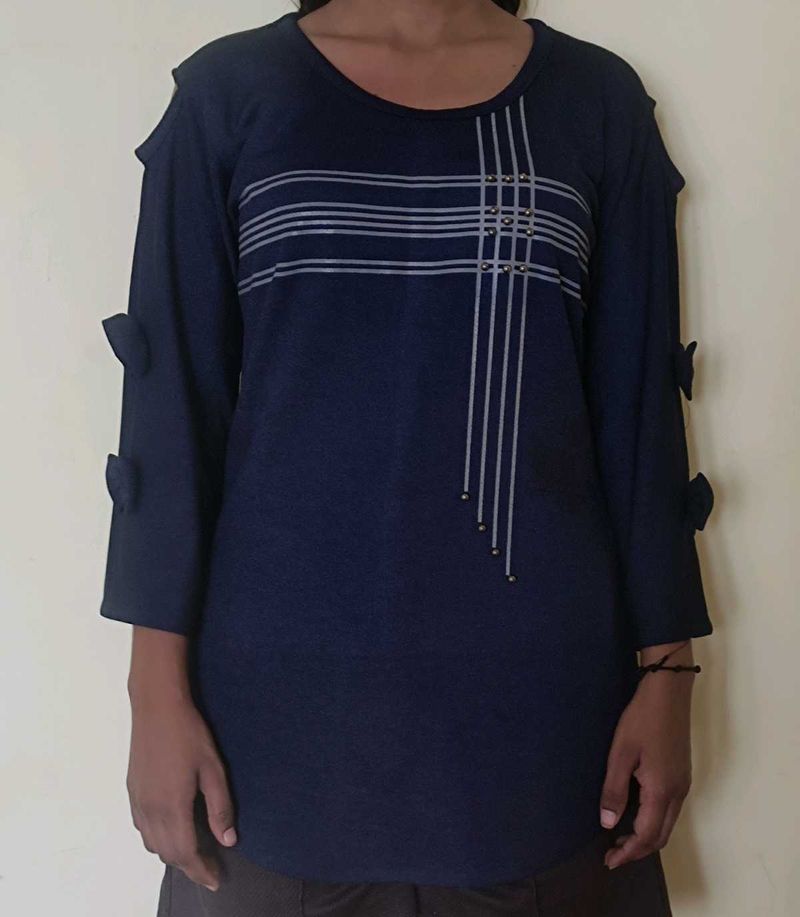 Navy Blue Top with Detail