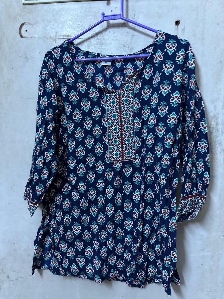 Blue Printed kurti