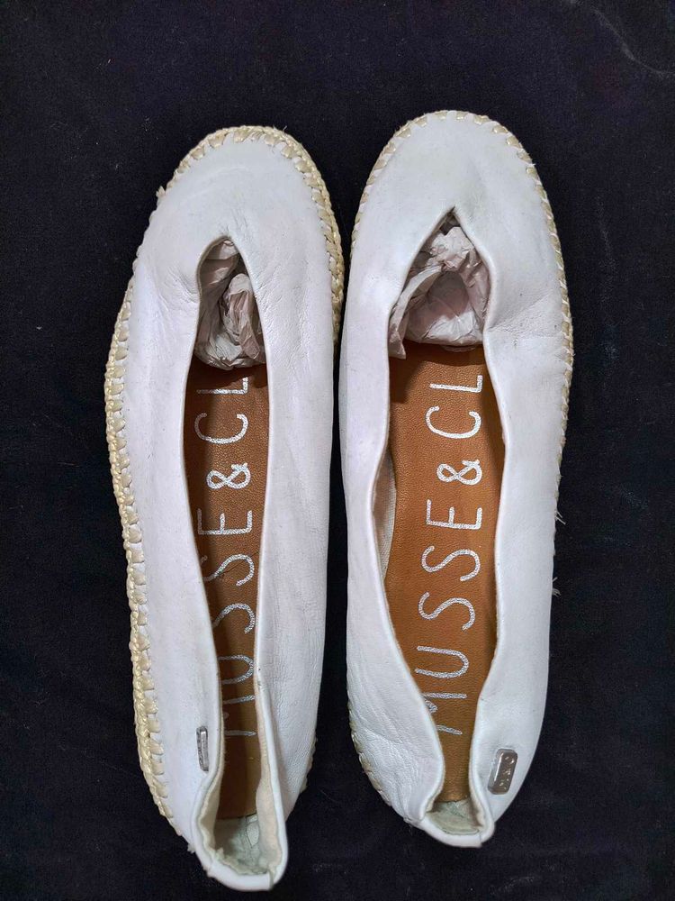 White Espadrille Flats