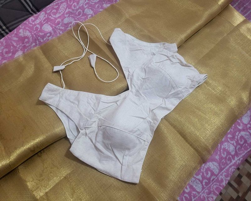 Tissue saree with blouse