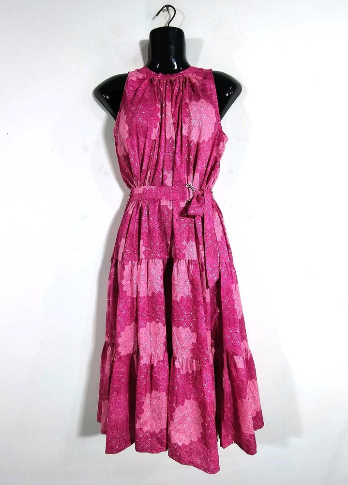 Pink Floral Dress Janasya