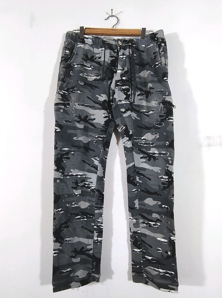 Grey Shade Torn Jogger Pants (Men&#39;s)