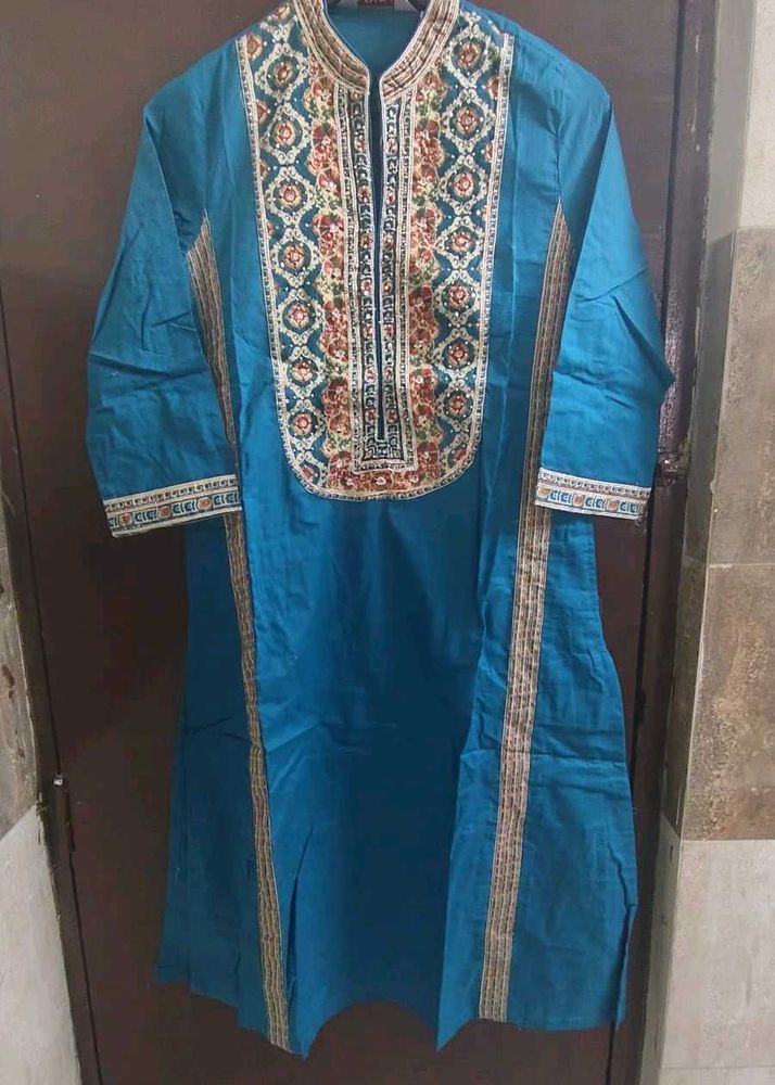 New Unused Biba Brand Embroidery Kurti Pant Set