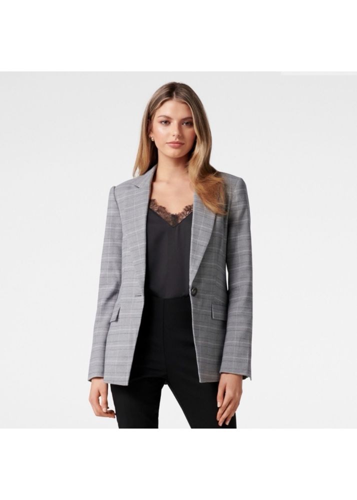 Forever New Grace check blazer